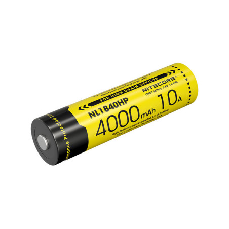 Accu Li-ion 18650 Hautes Performances 10A - Capacité 4000mAh 