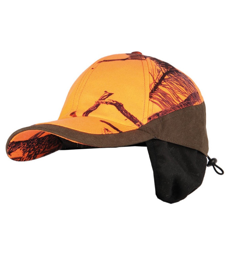 Casquette chaude orange camou Thermo-hunt 