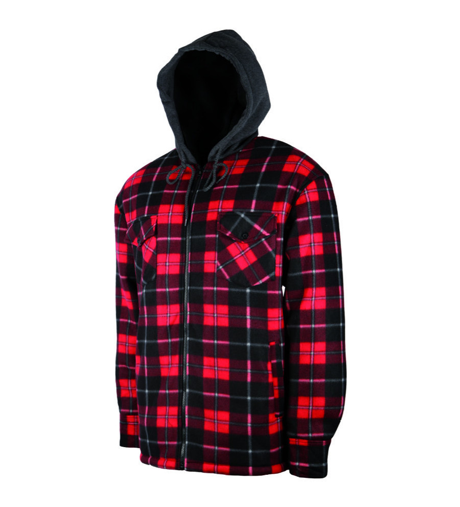 Chemise polaire sherpa rouge 