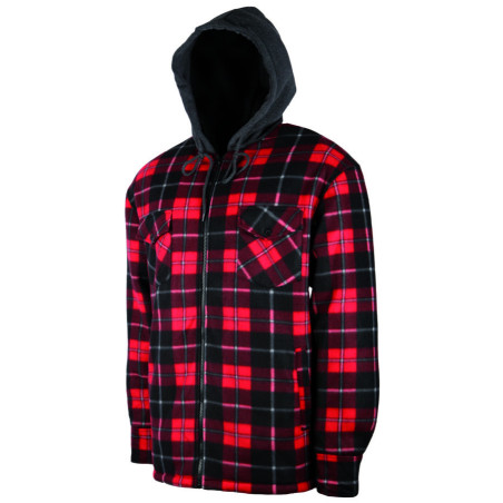 Chemise polaire sherpa rouge 