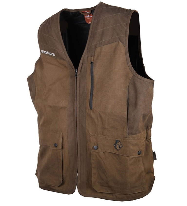 Gilet bicolore marron 