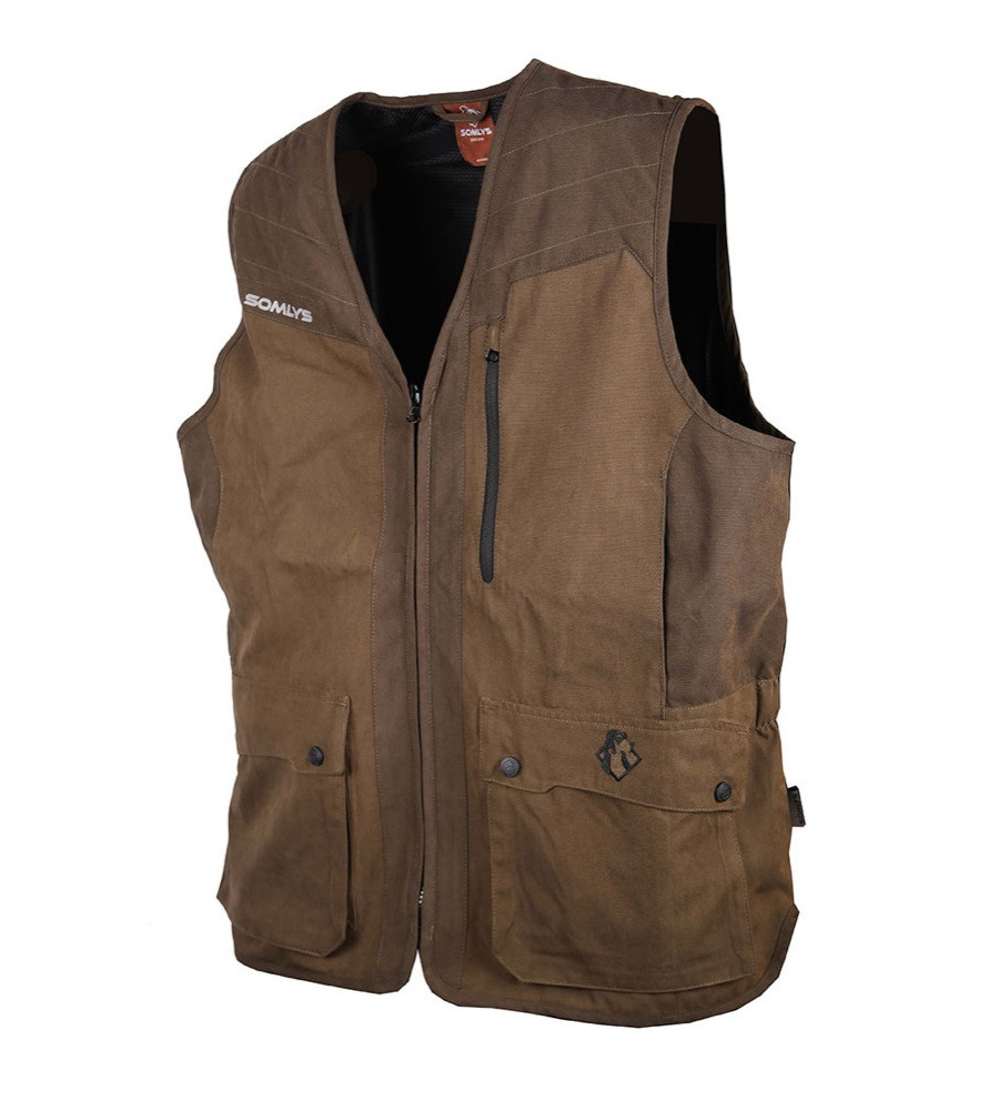 Gilet bicolore marron 