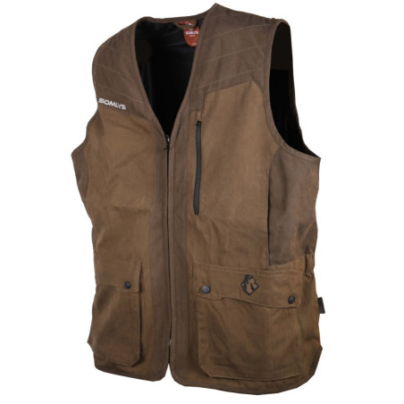 Gilet bicolore marron 