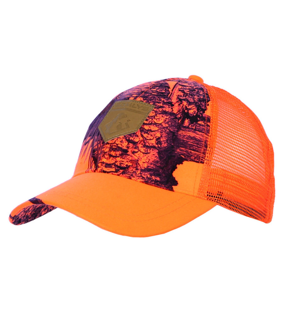 Casquette maille camo orange 