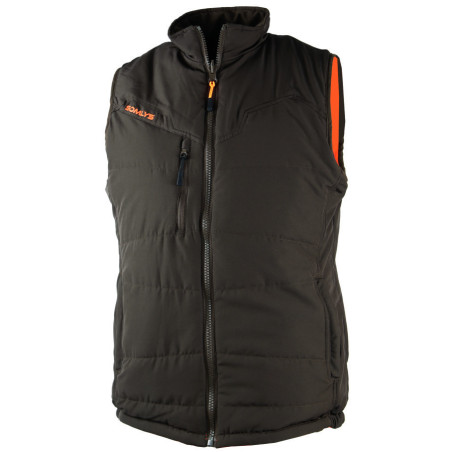 Gilet reversible marron/orange Thermo-hunt 