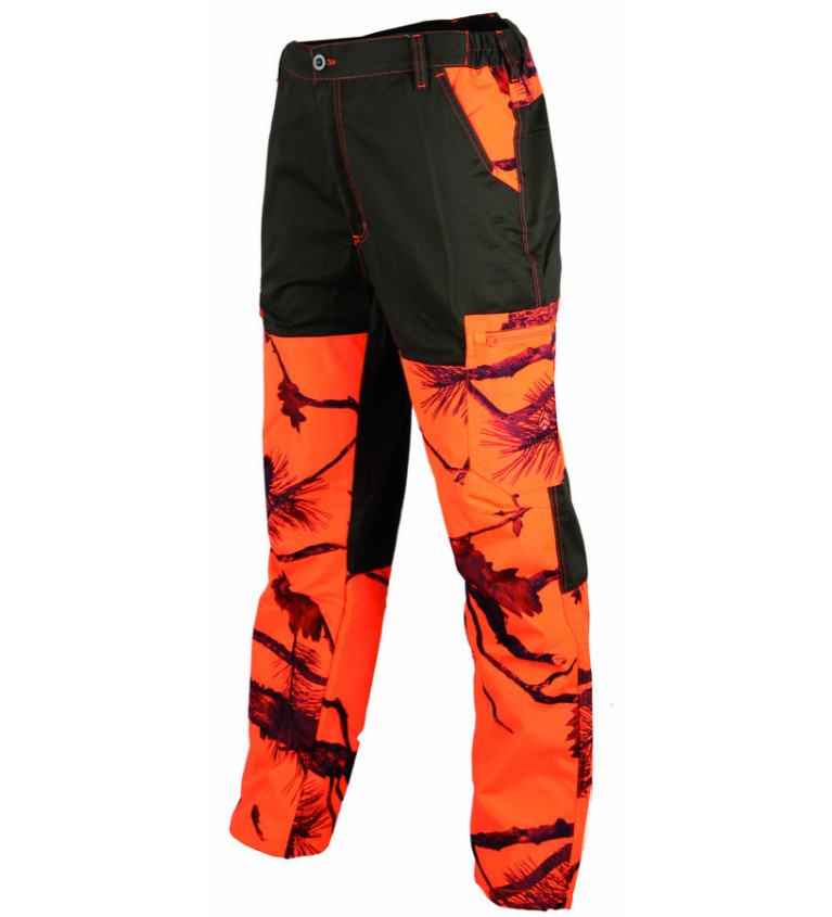 Pantalon vert/ fluo orange camouflage Maquisard 