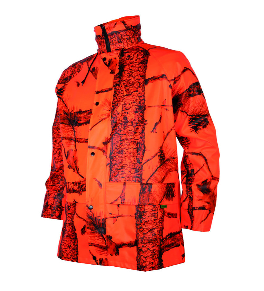 Veste pluie camo orange enfant 