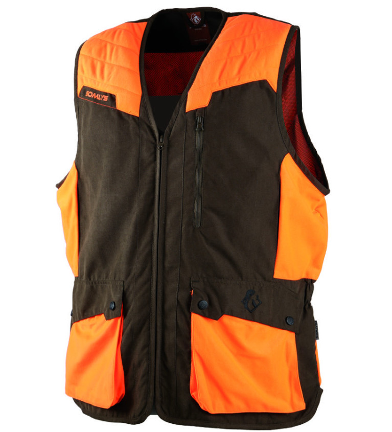 Gilet marron/orange 