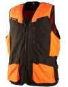 Gilet marron/orange 