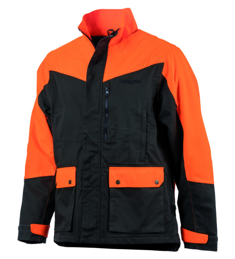 Veste bicolore orange/verte 