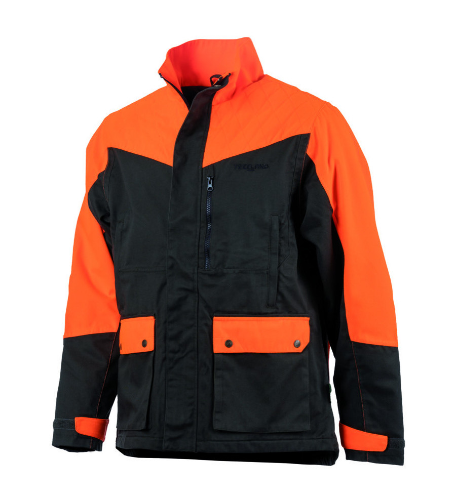 Veste bicolore orange/verte 