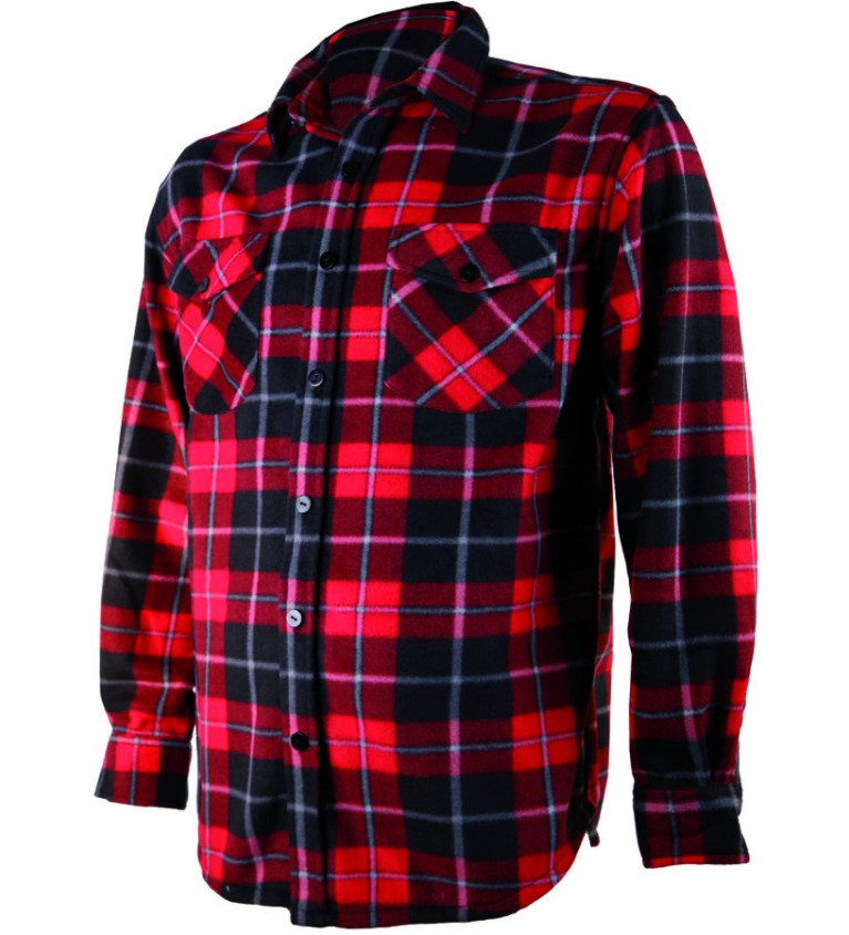 Chemise polaire carreaux rouge 