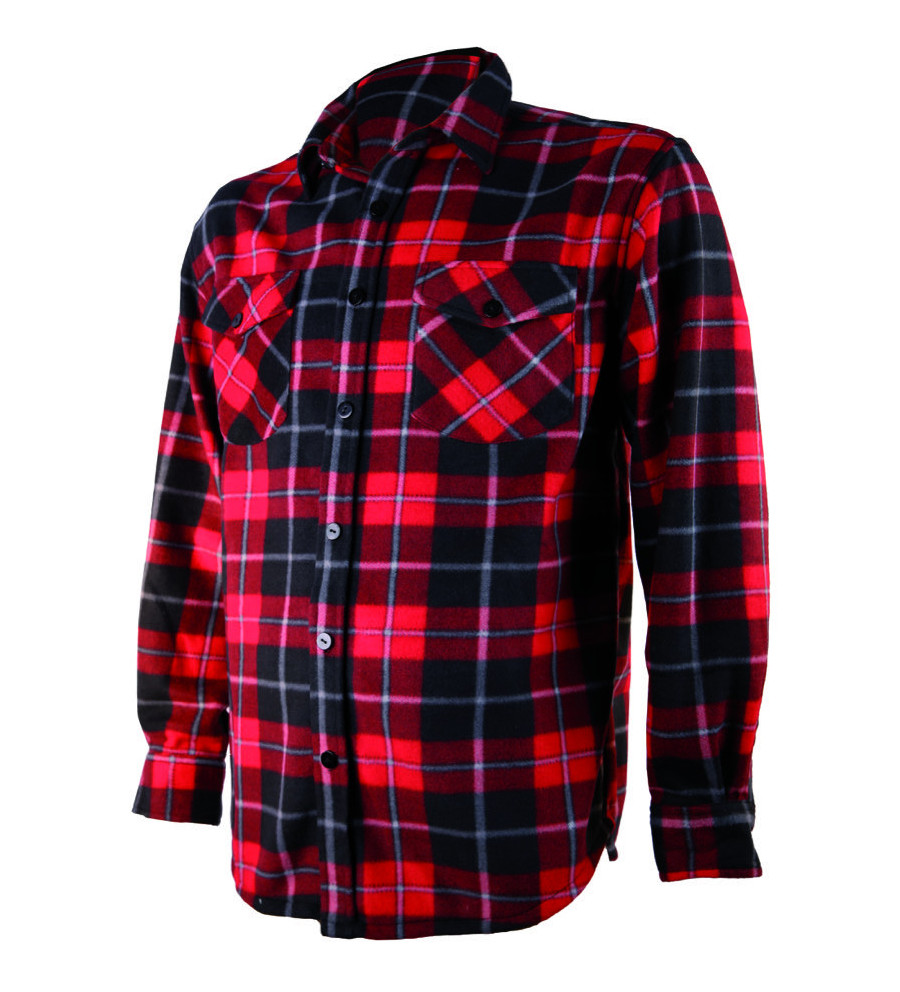 Chemise polaire carreaux rouge 