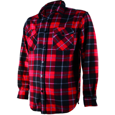 Chemise polaire carreaux rouge 