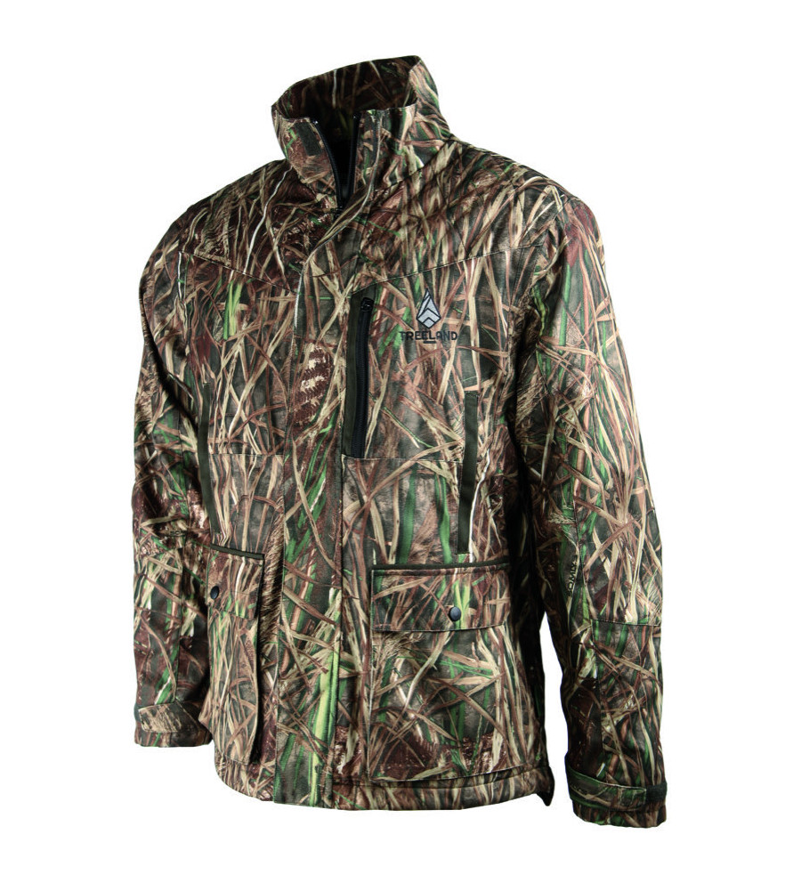 Veste bicolore camo roseaux/verte 