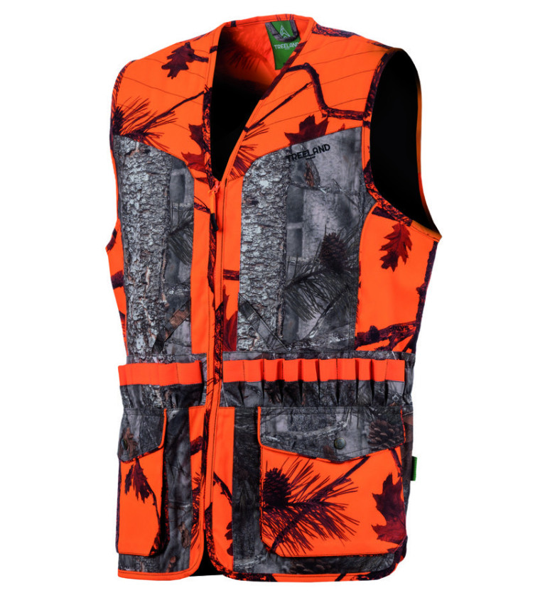 Gilet camo orange/forest 