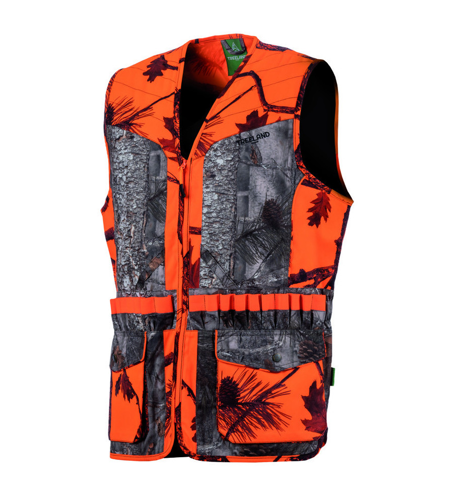 Gilet camo orange/forest 