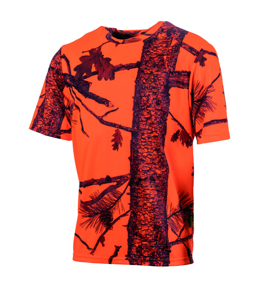 T-shirt camo orange fire 