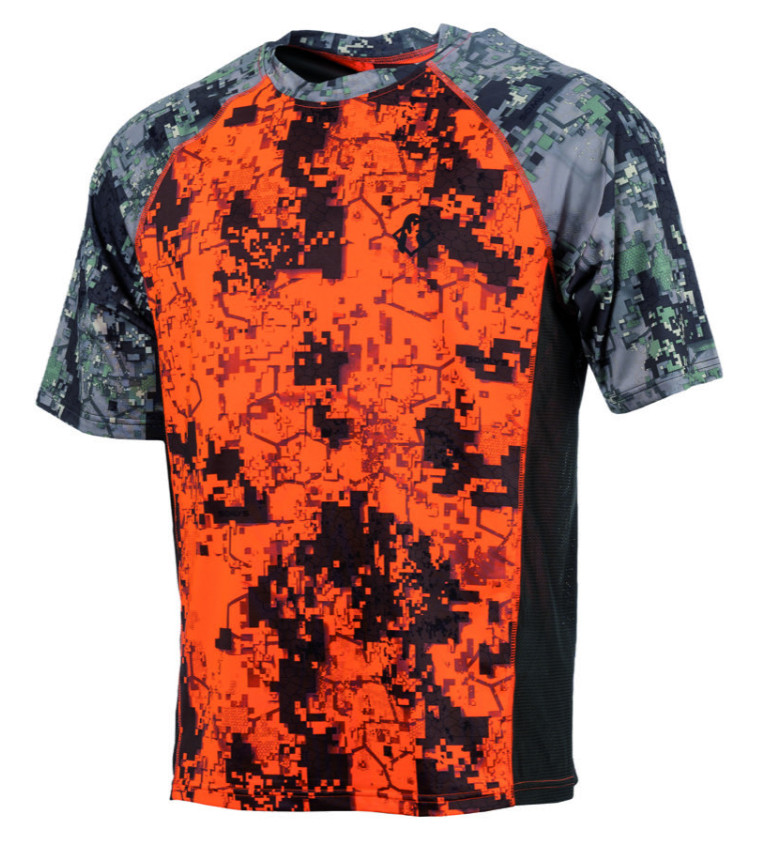 T-shirt stretch digital orange 