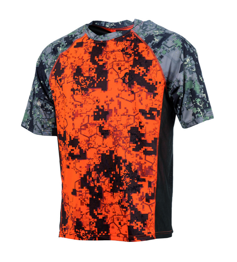 T-shirt stretch digital orange 