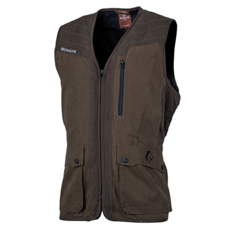 Gilet bicolore marron 