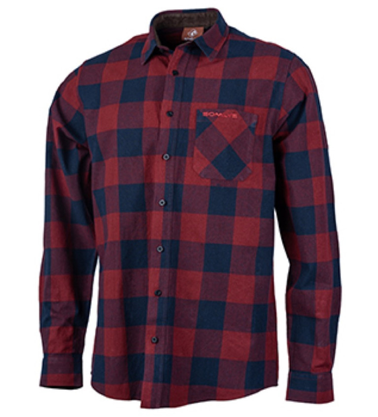 Chemise 100% coton carreaux rouge 