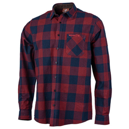 Chemise 100% coton carreaux rouge 