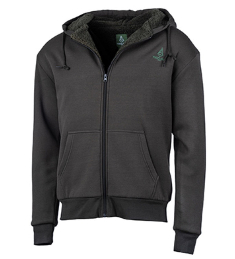 Sweat capuche zippé vert 