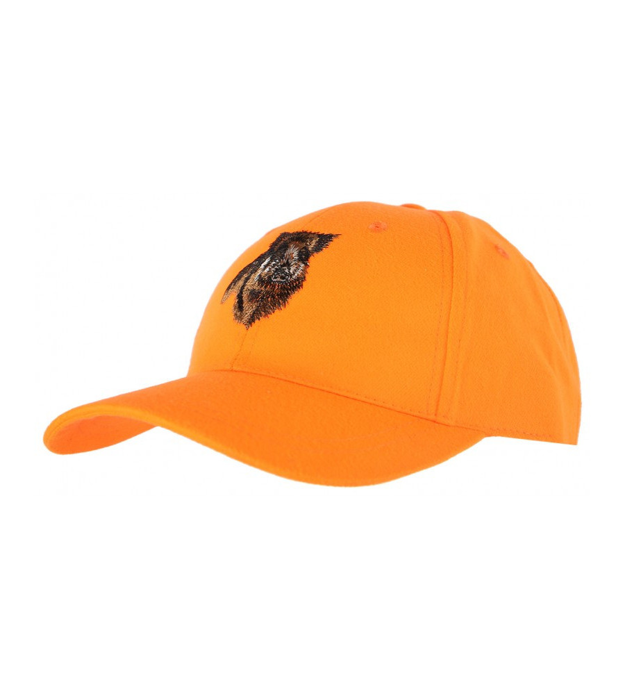 Casquette orange sanglier  