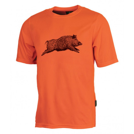 Tee-shirt orange sanglier 