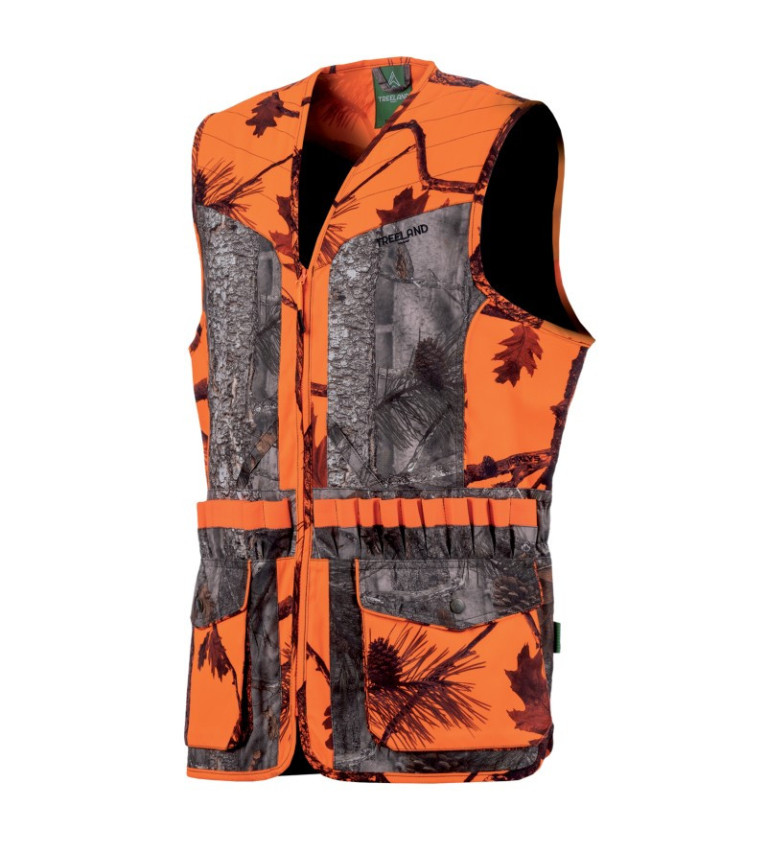 Gilet camo orange/forest 