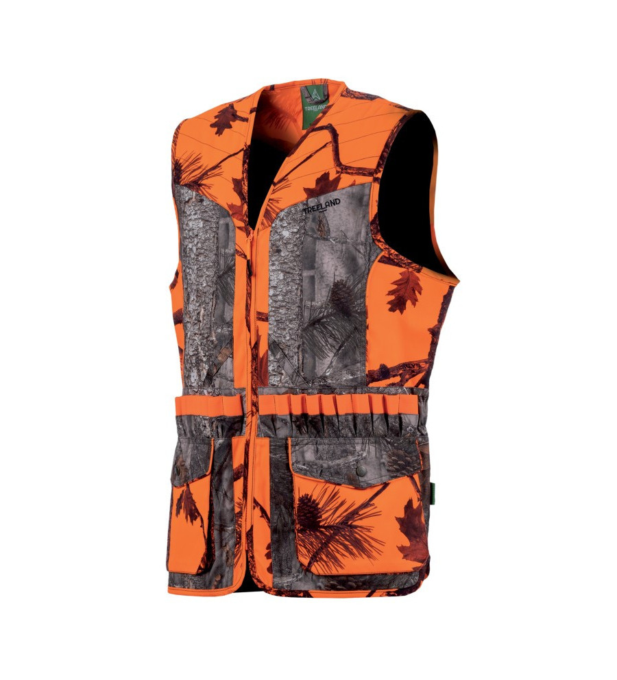 Gilet camo orange/forest 