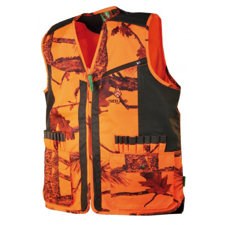 Gilet traque camouflage orange 