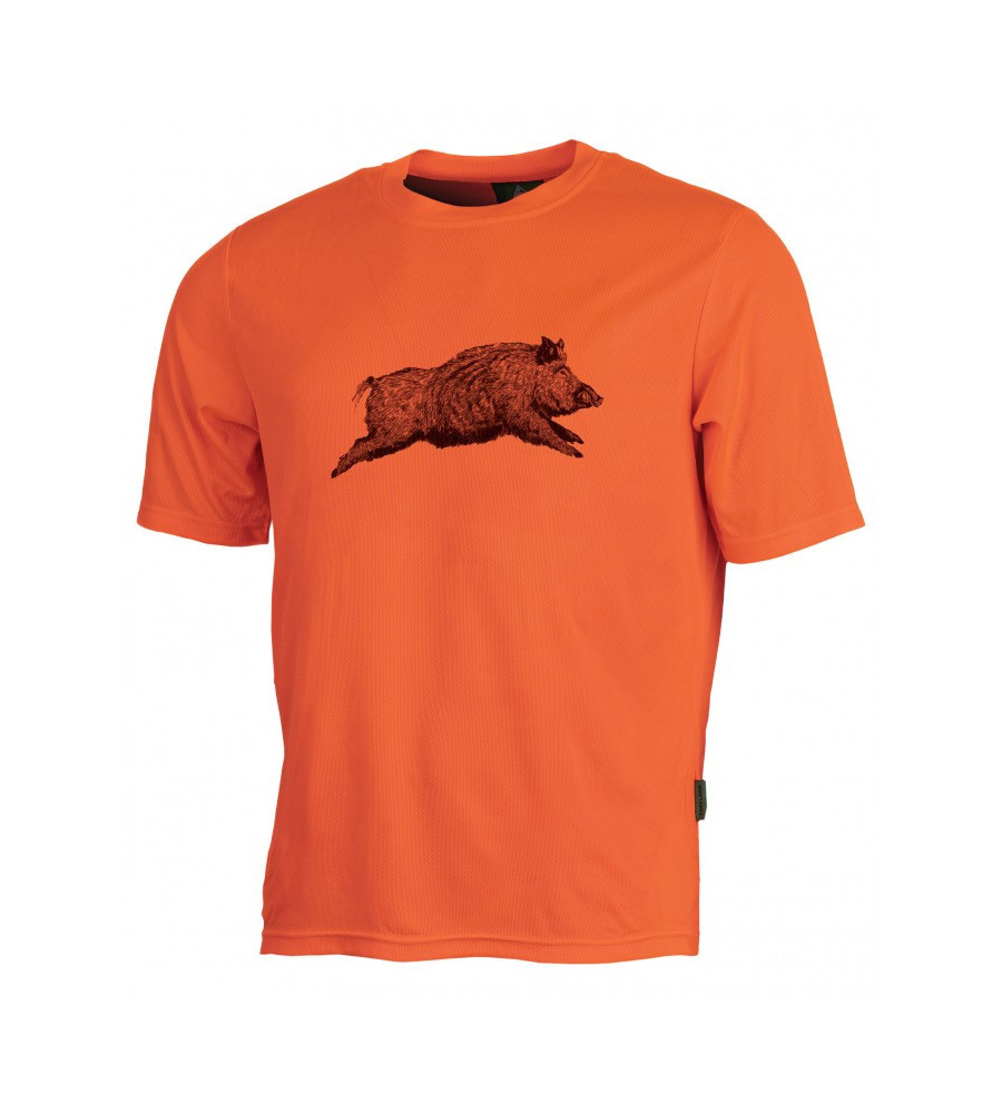 Tee-shirt orange sanglier 