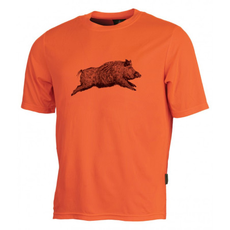 Tee-shirt orange sanglier 