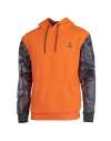 Sweat orange capuche 