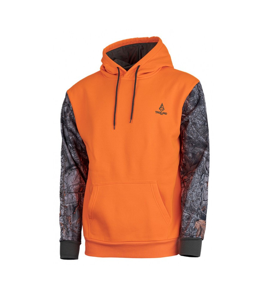 Sweat kid orange capuche 