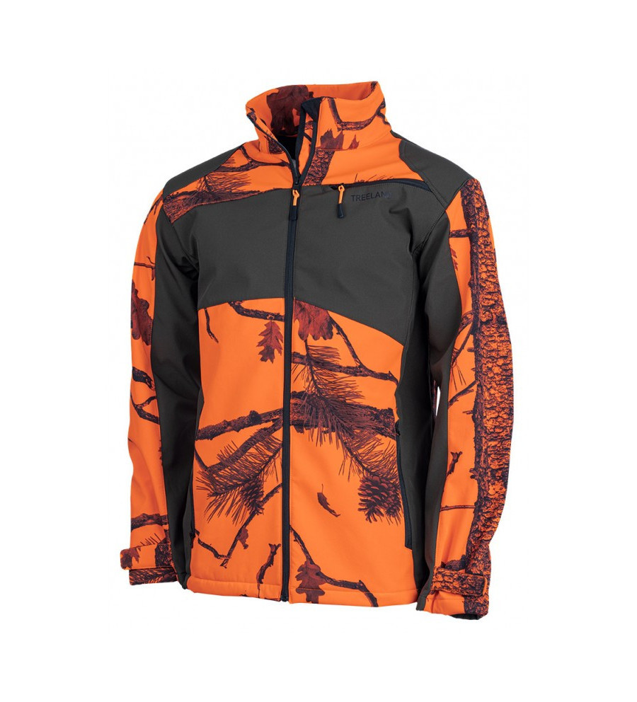 Veste softshell camo orange 