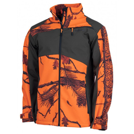 Veste softshell camo orange 