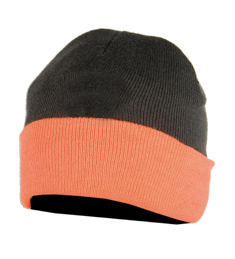 Bonnet enfant réversible orange 