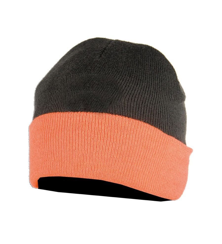 Bonnet enfant réversible orange 