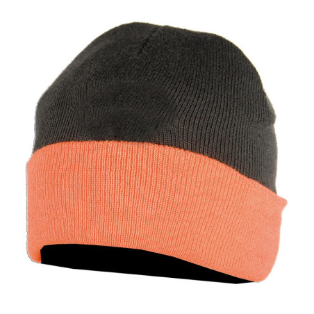 Bonnet enfant réversible orange 