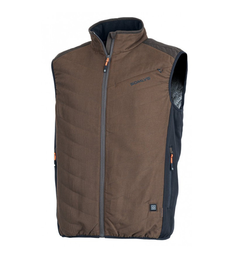 Gilet chauffant marron 