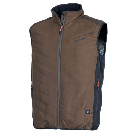 Gilet chauffant marron 