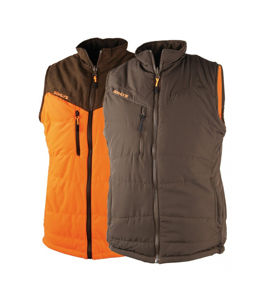 Gilet reversible marron/orange Thermo-hunt 