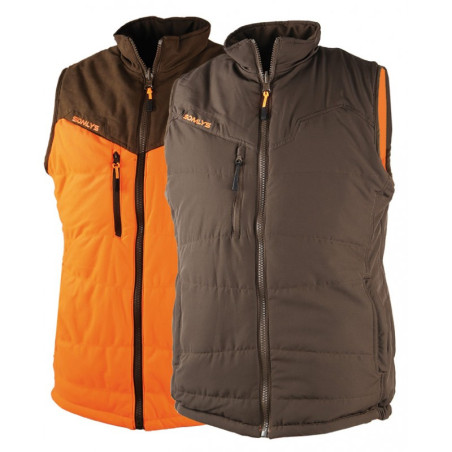 Gilet reversible marron/orange Thermo-hunt 