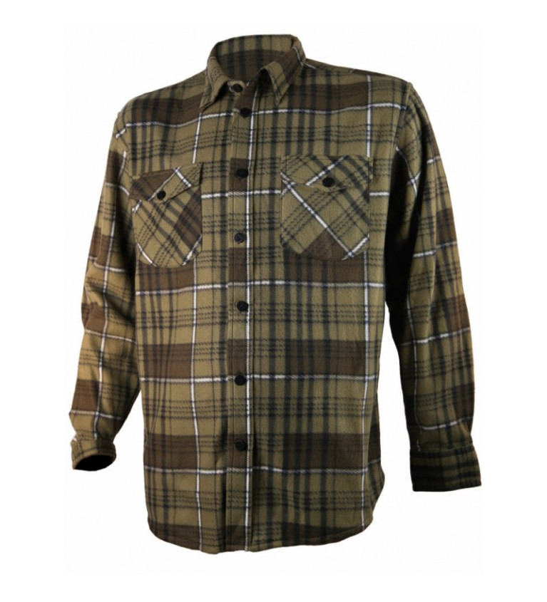 Chemise polaire carreaux verte Treeland 