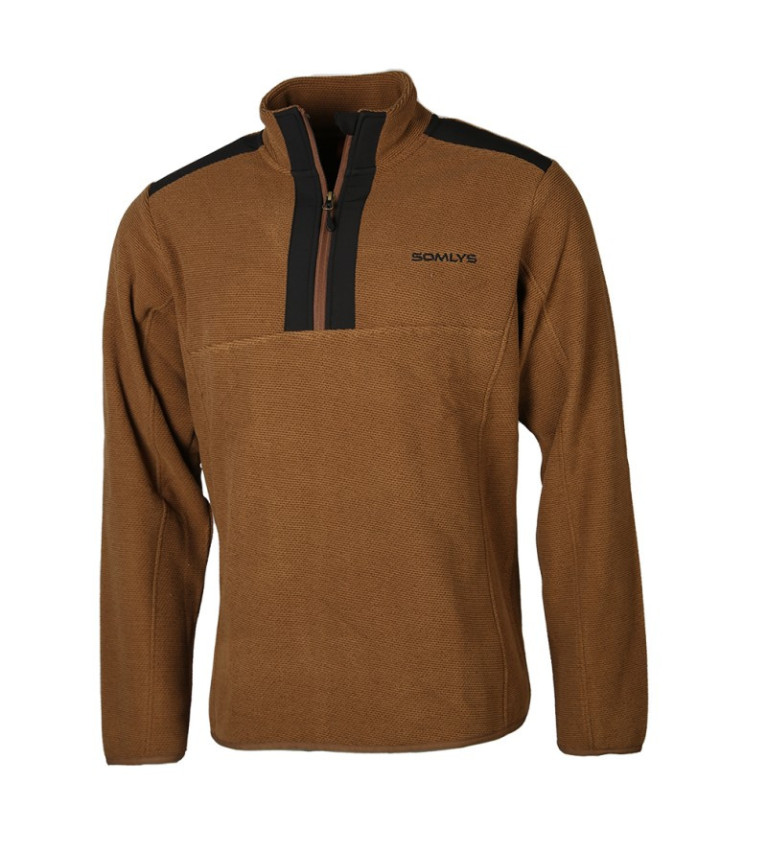 Pull col montant zippé camel Somlys