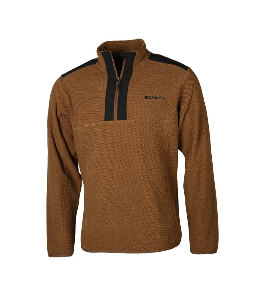 Pull col montant zippé camel Somlys