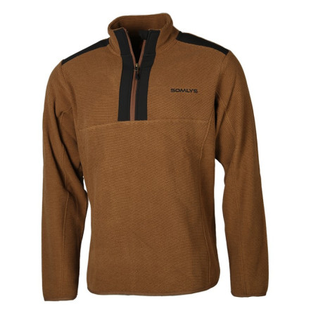 Pull col montant zippé camel Somlys